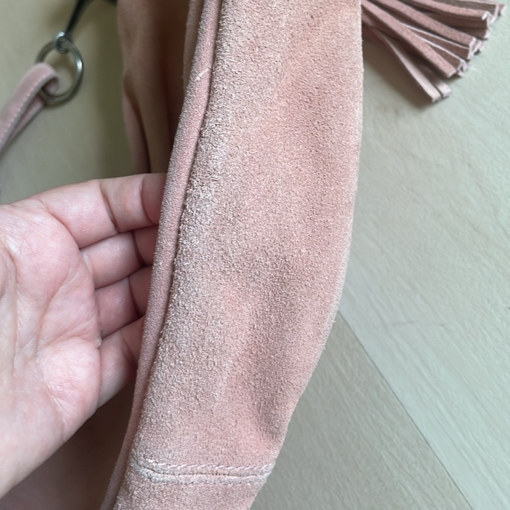 Vintage Fossil Y2k suede hobo bag with tassel - Picture 8 of 13